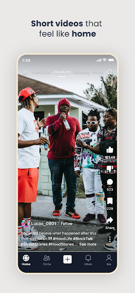 Scoopz App Vertical Video Interface